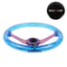 JDM Ralliart Universal 6-Hole 350mm Deep Dish Blue Crystal Bubble Steering Wheel