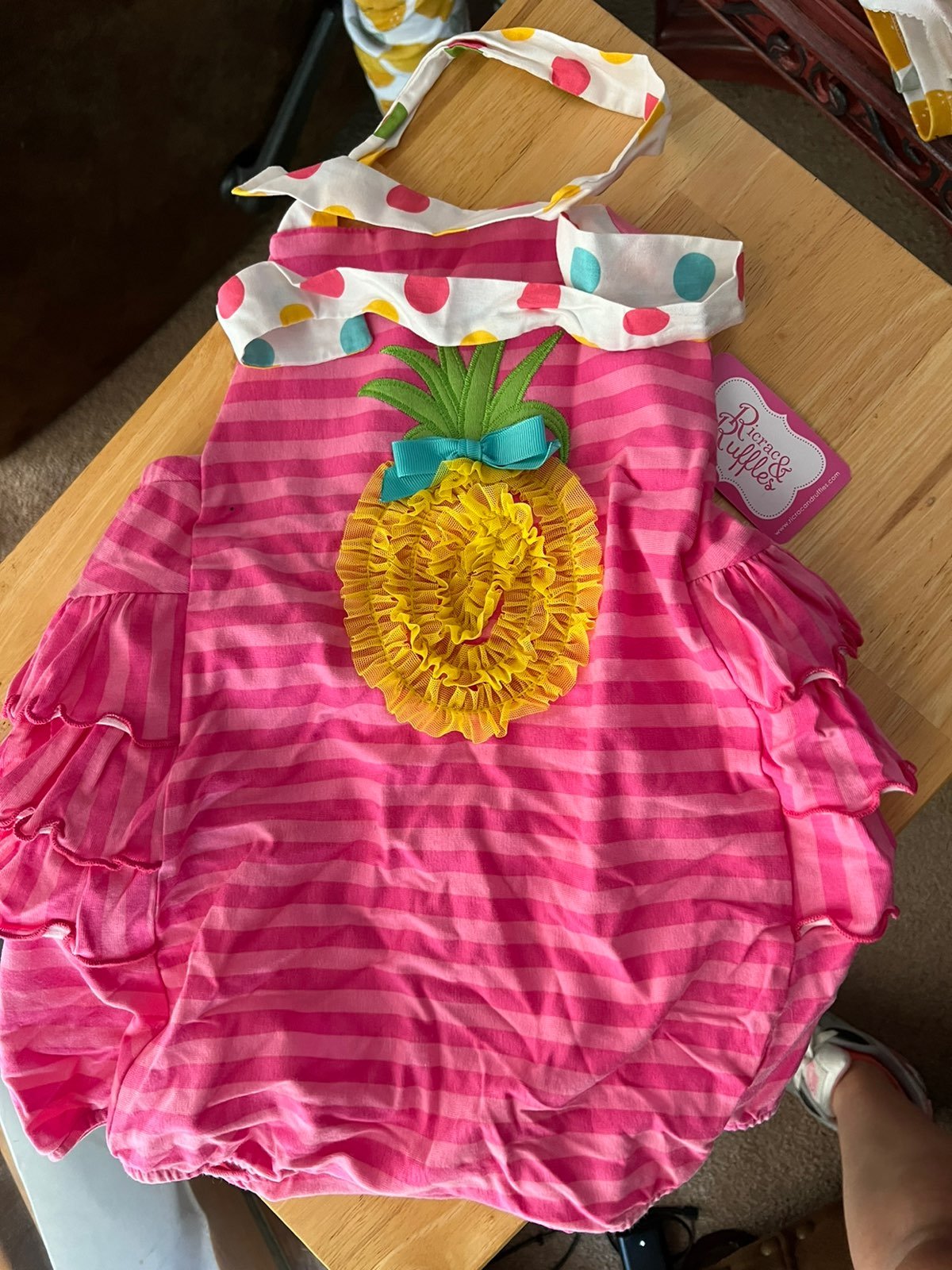 RicRac and Ruffles Pineapple bubble 3t n