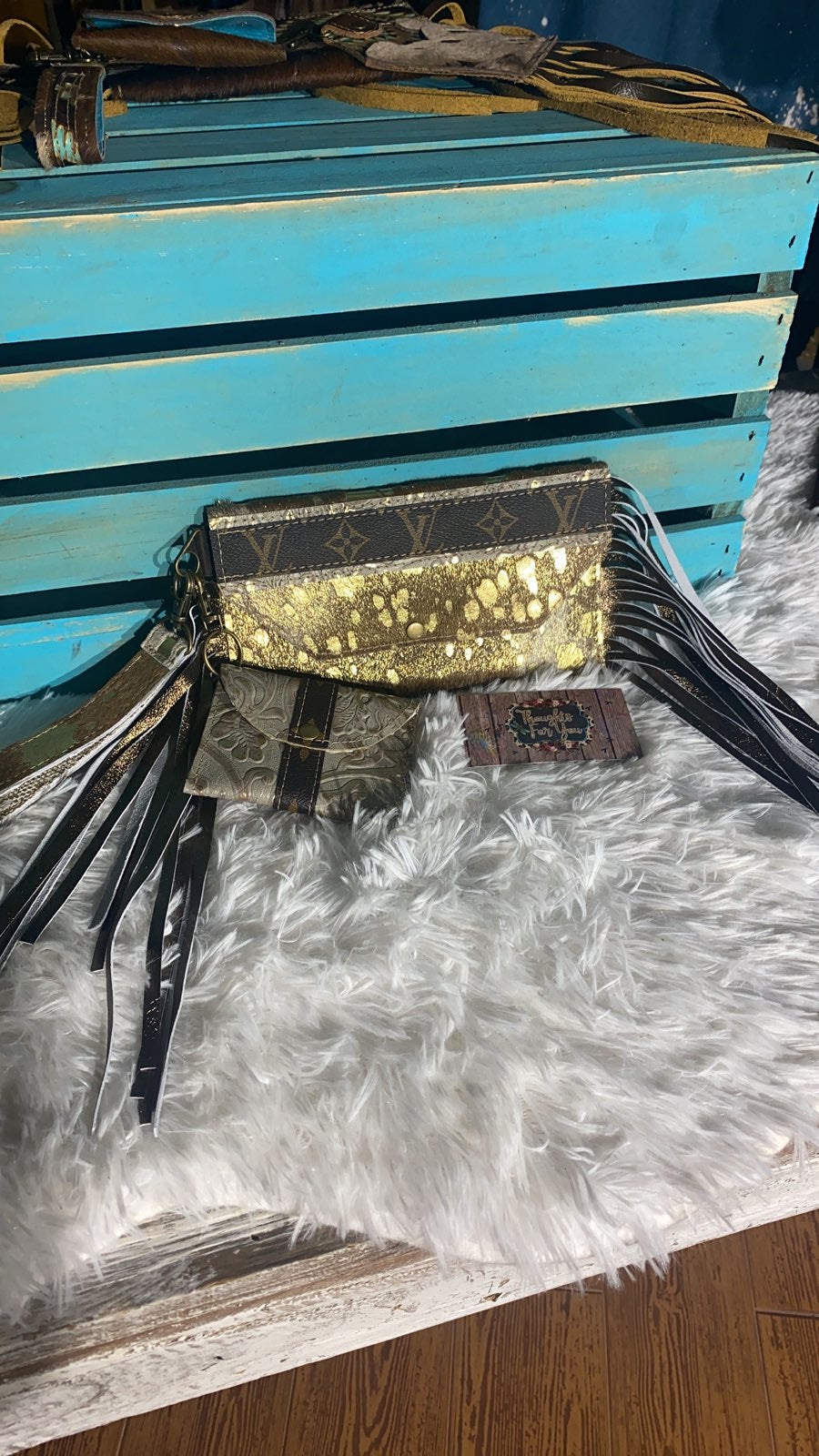 Cowhide clutch set