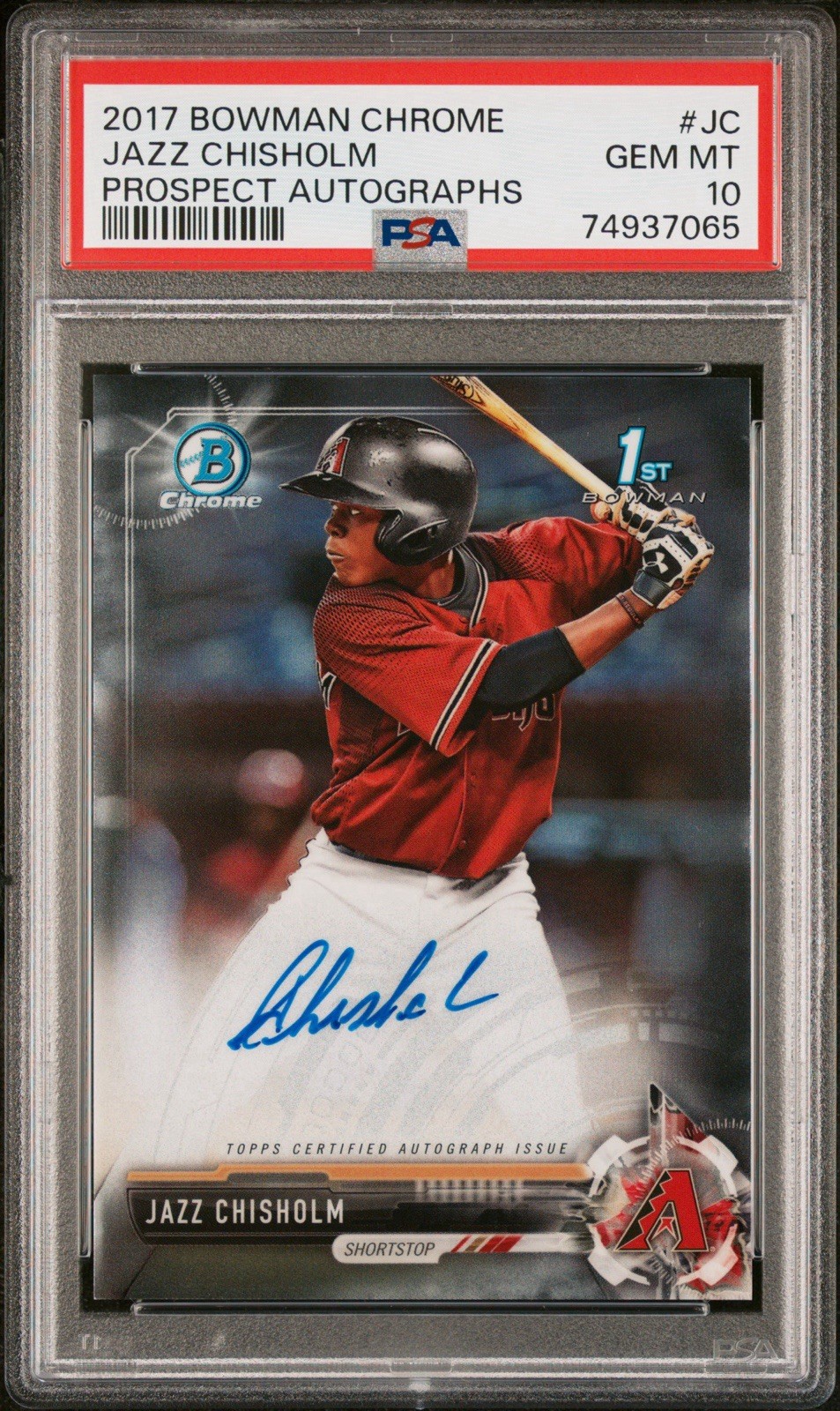 2017 Bowman Chrome Jazz Chisholm Jr Auto PSA 10