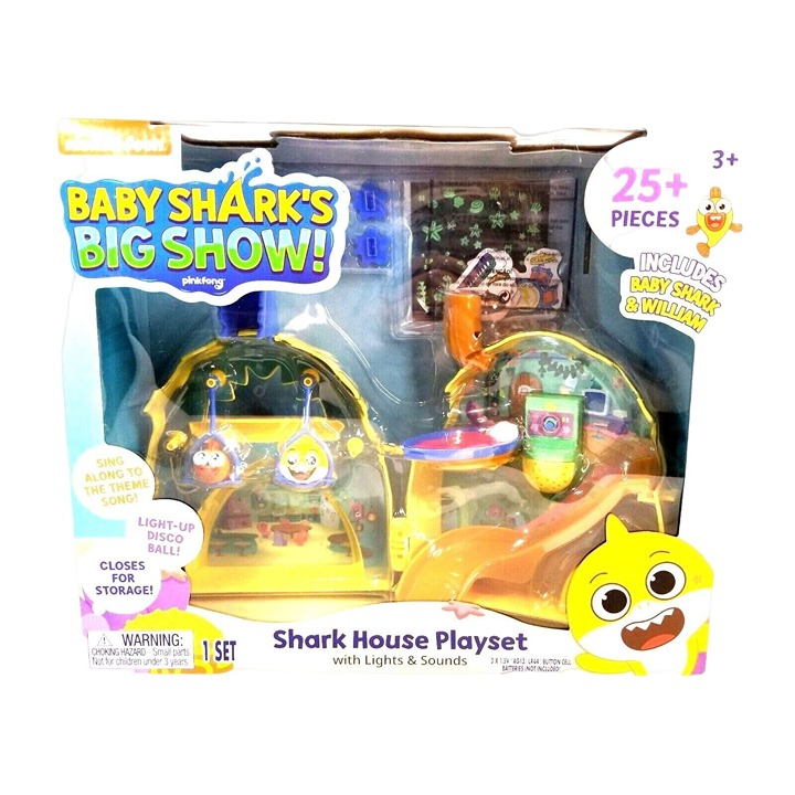 Baby Shark's Big Show Shark House Playset w/ Lights and Sounds 25+ Pieces
