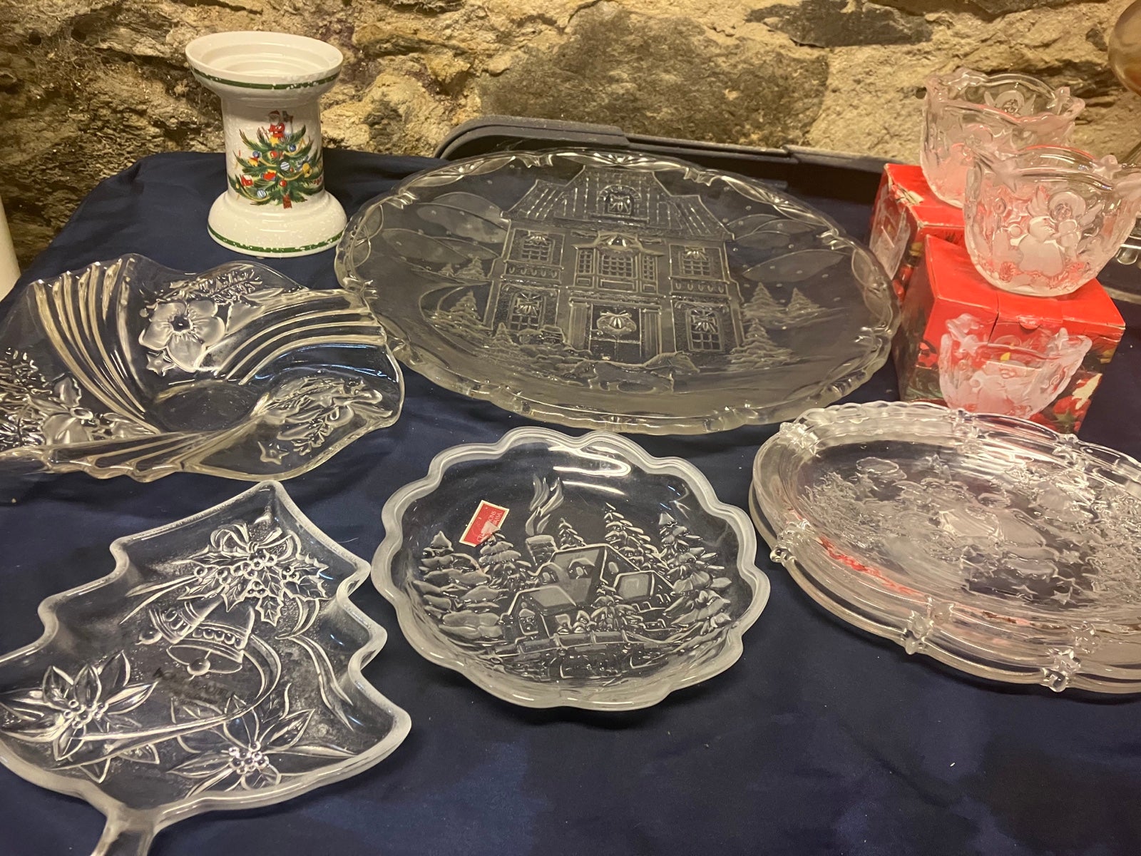 VINTAGE MIKASA HOLIDAY/CHRISTMAS CRYSTAL COLLECTION all in boxes