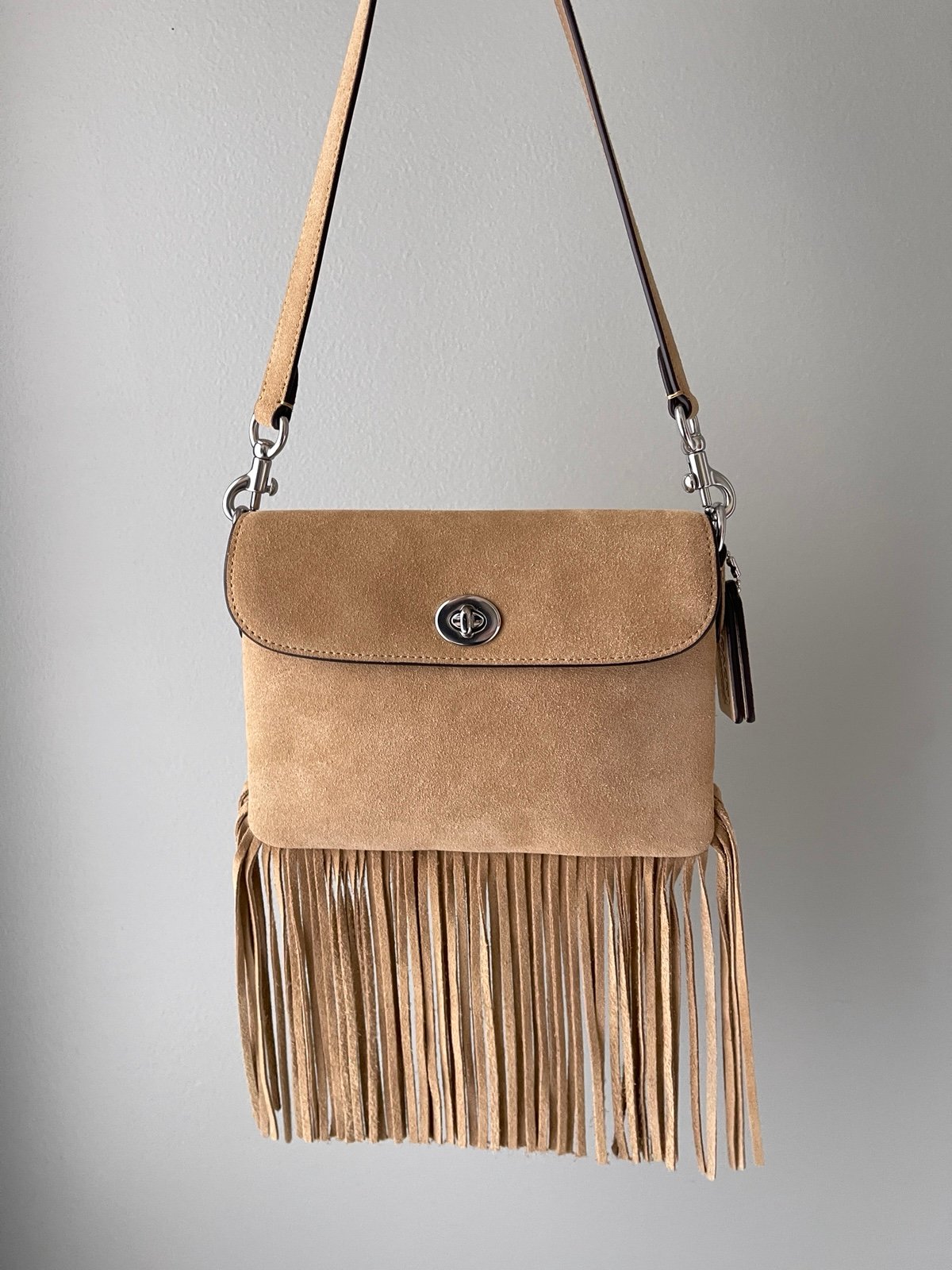 Coach 1964 Fringe Bag Peanut Suede