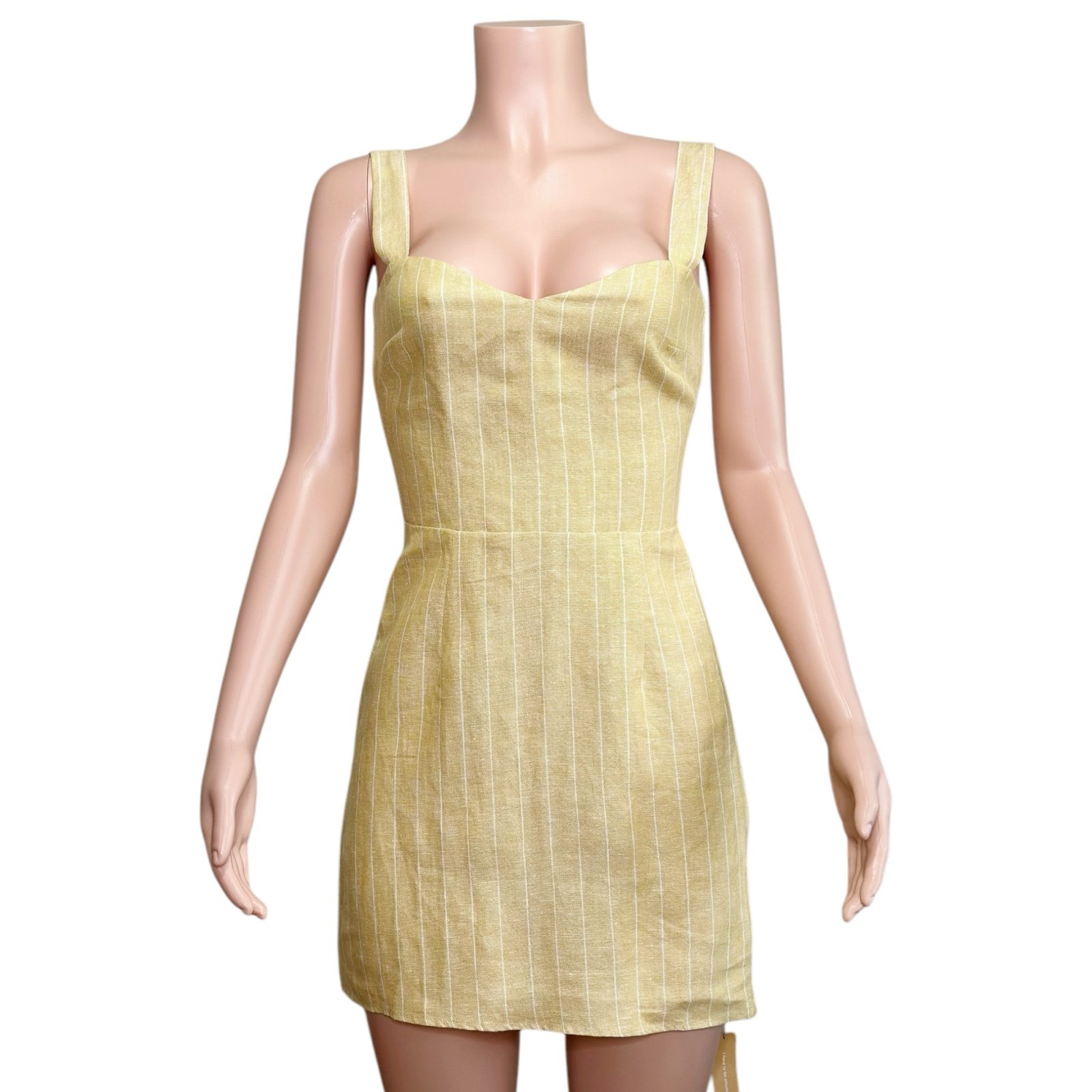 REFORMATION Miso Linen Dress, Paz Stripe, 2 (US)