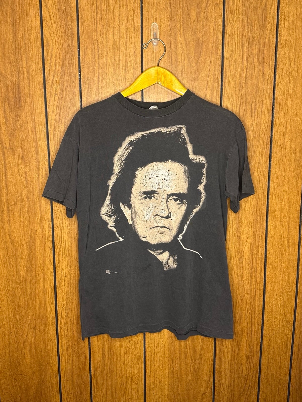 Vintage 1994 Johnny Cash Tour Faded Black T-Shirt Size XL Single Stitch