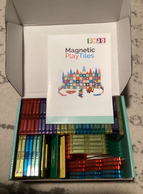 Magnetic Tiles, 100PCS Building Blocks, Magnets Building Set, STEM Toys