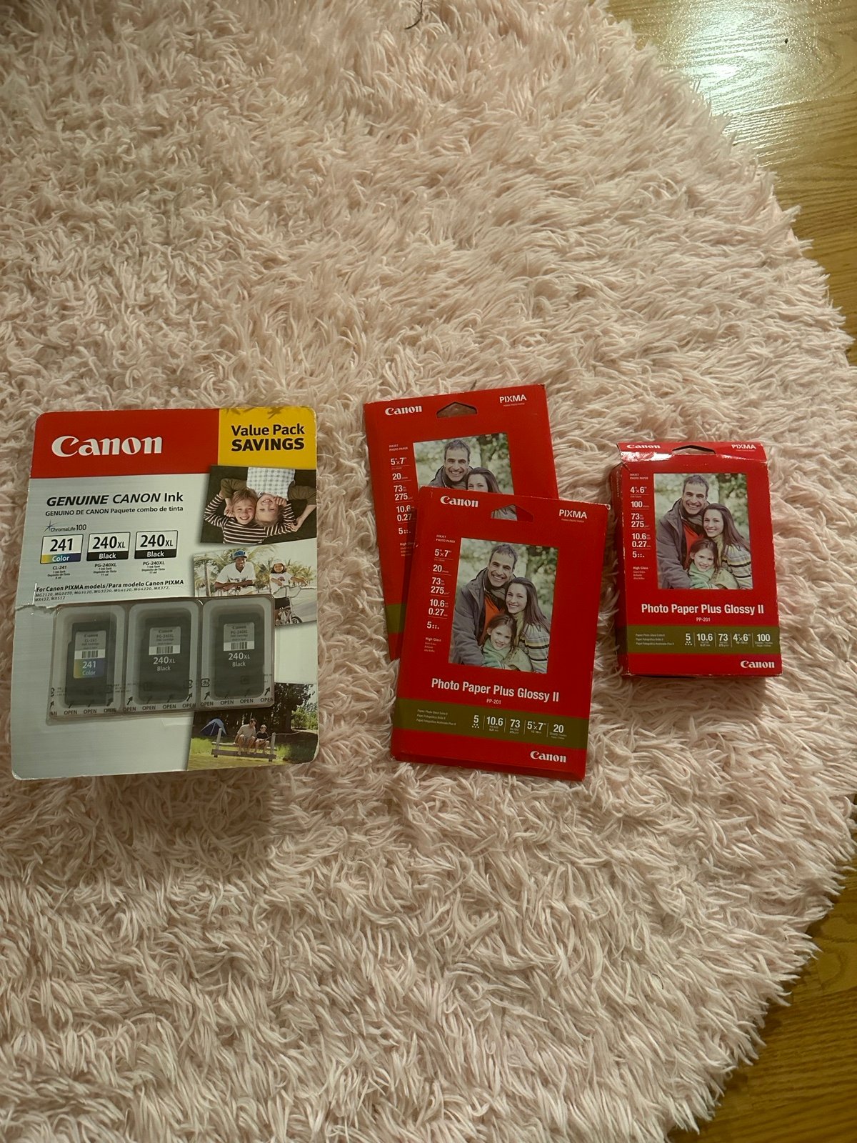 Cannon pixma photo paper and ink