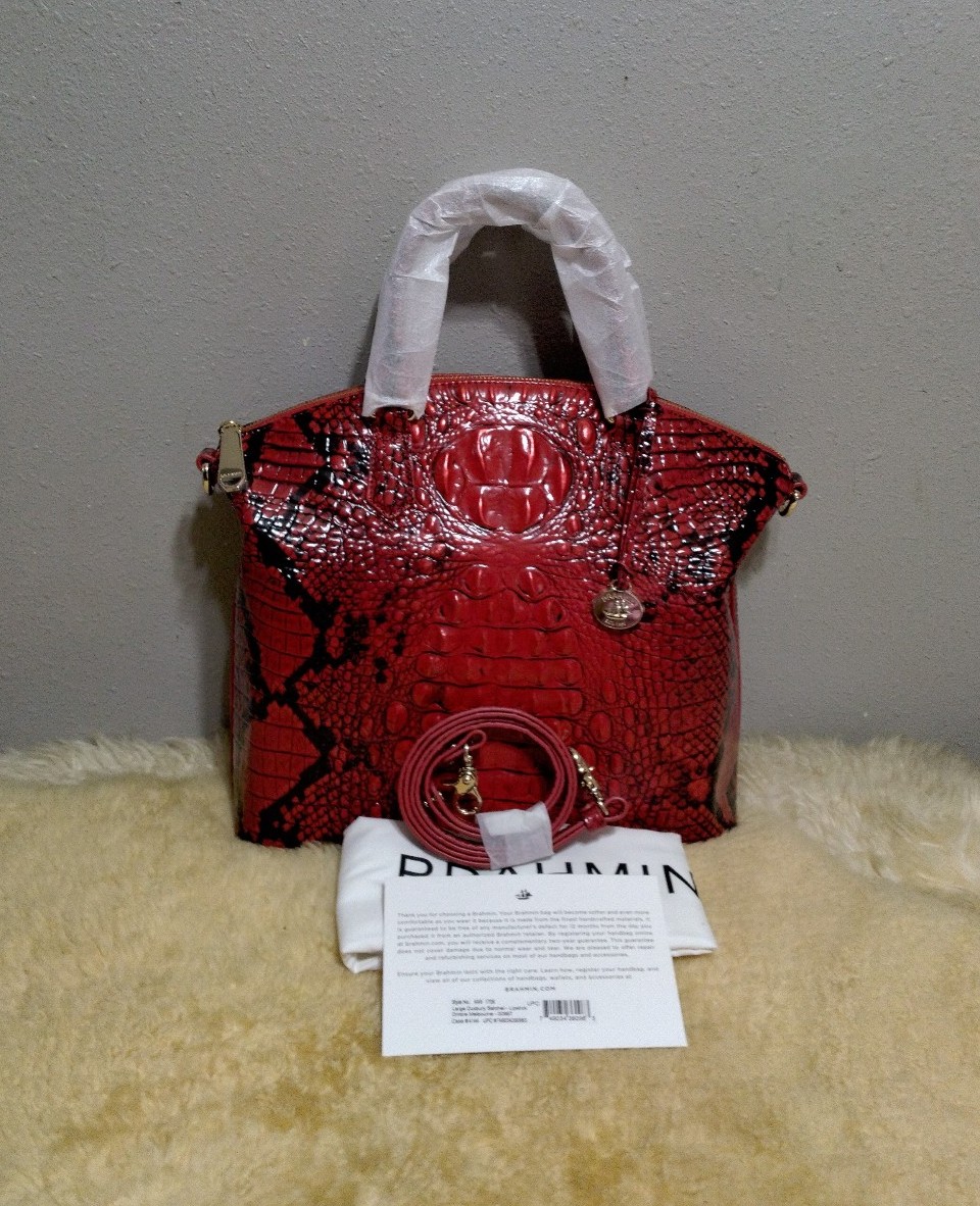 Brahmin Large Duxbury Satchel in Lipstick Ombre Melbourne Brahmin Large Duxbury Satchel in Lipstick Ombre Melbourne