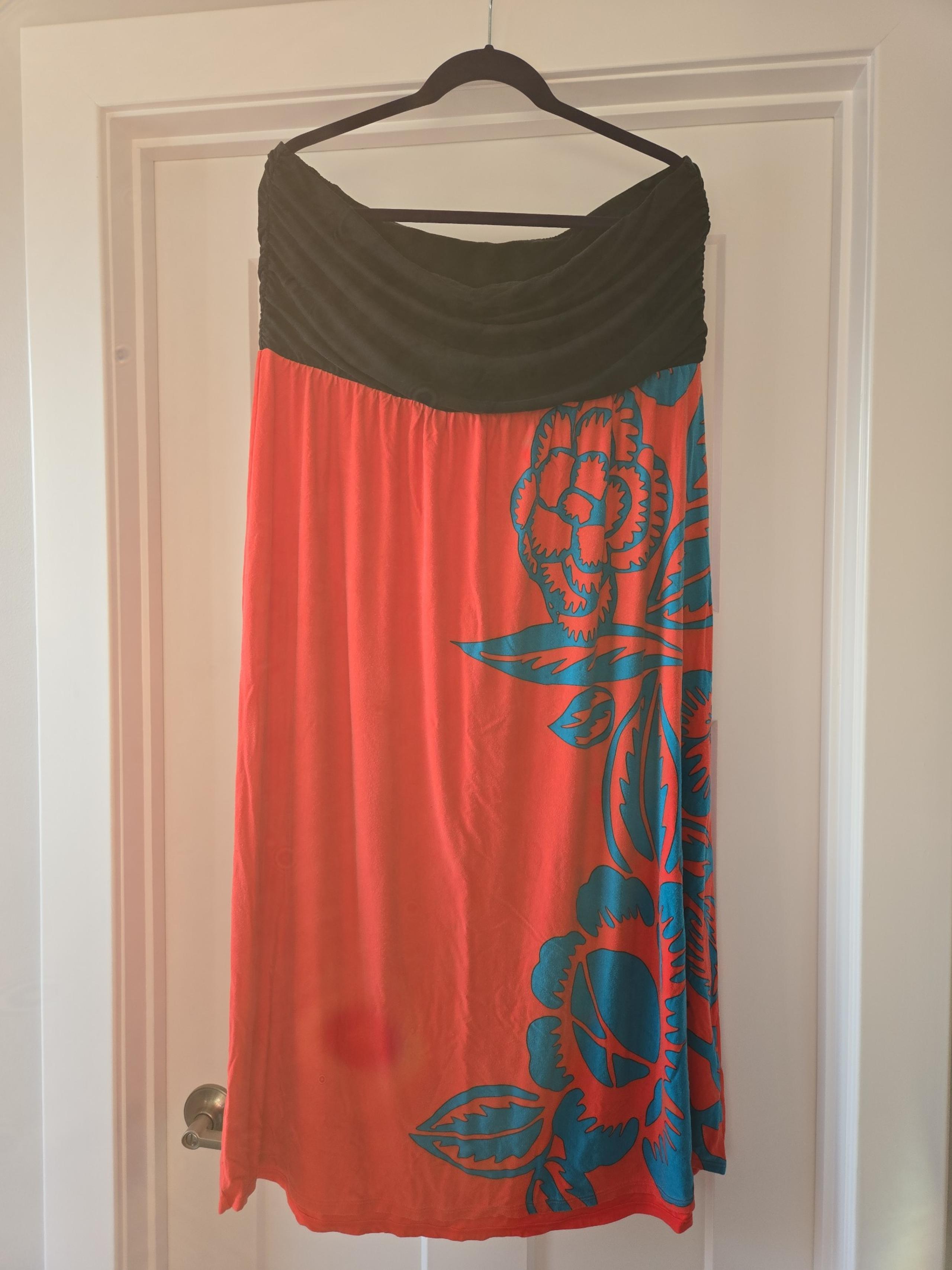 Strapless maxi dress swim suit cover-up