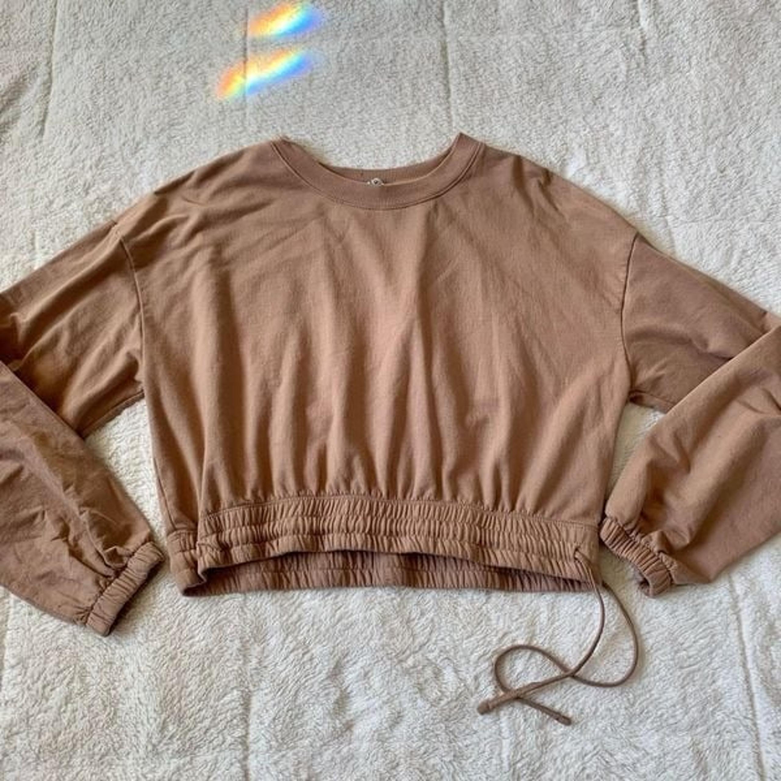Z by Zella Tan Cinched Athletic Sweatshirt