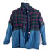 VINTAGE Woolrich Parka Mens XL Hooded Blue Wool Plaid Lined Nylon Zip Button