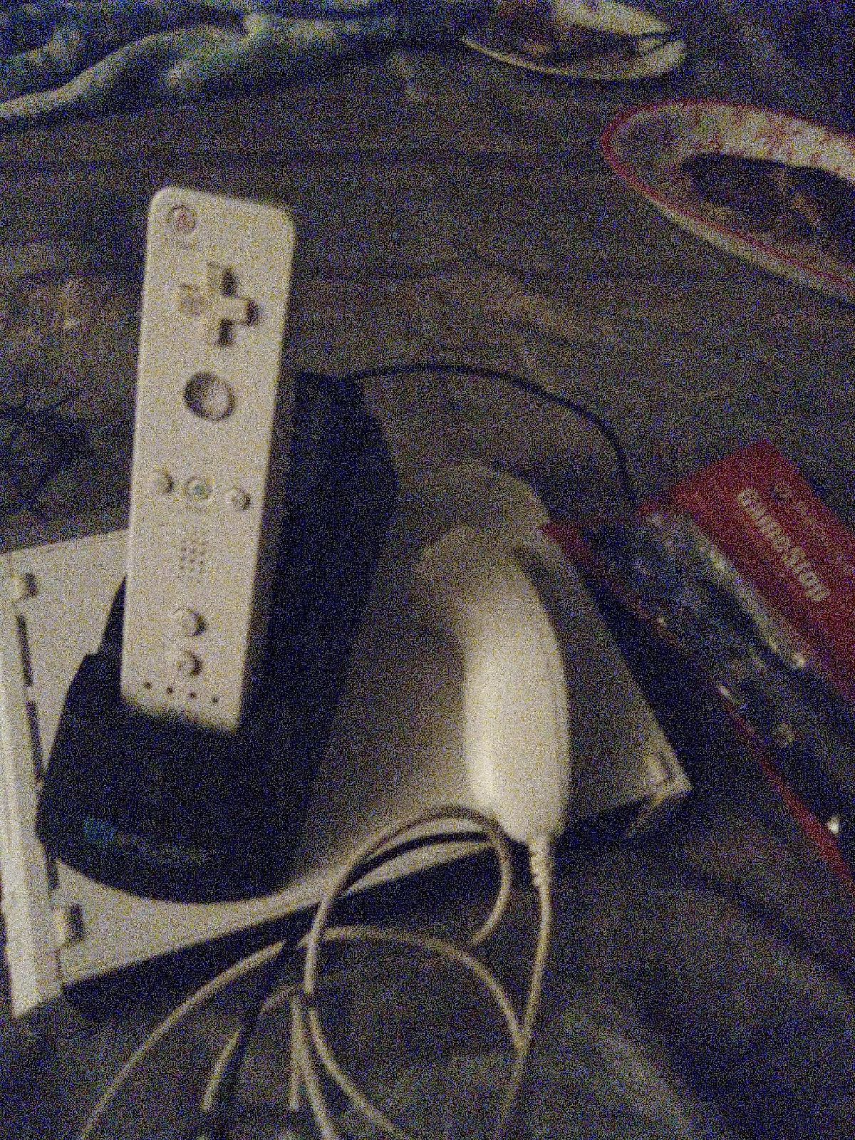 Wii console and controllers