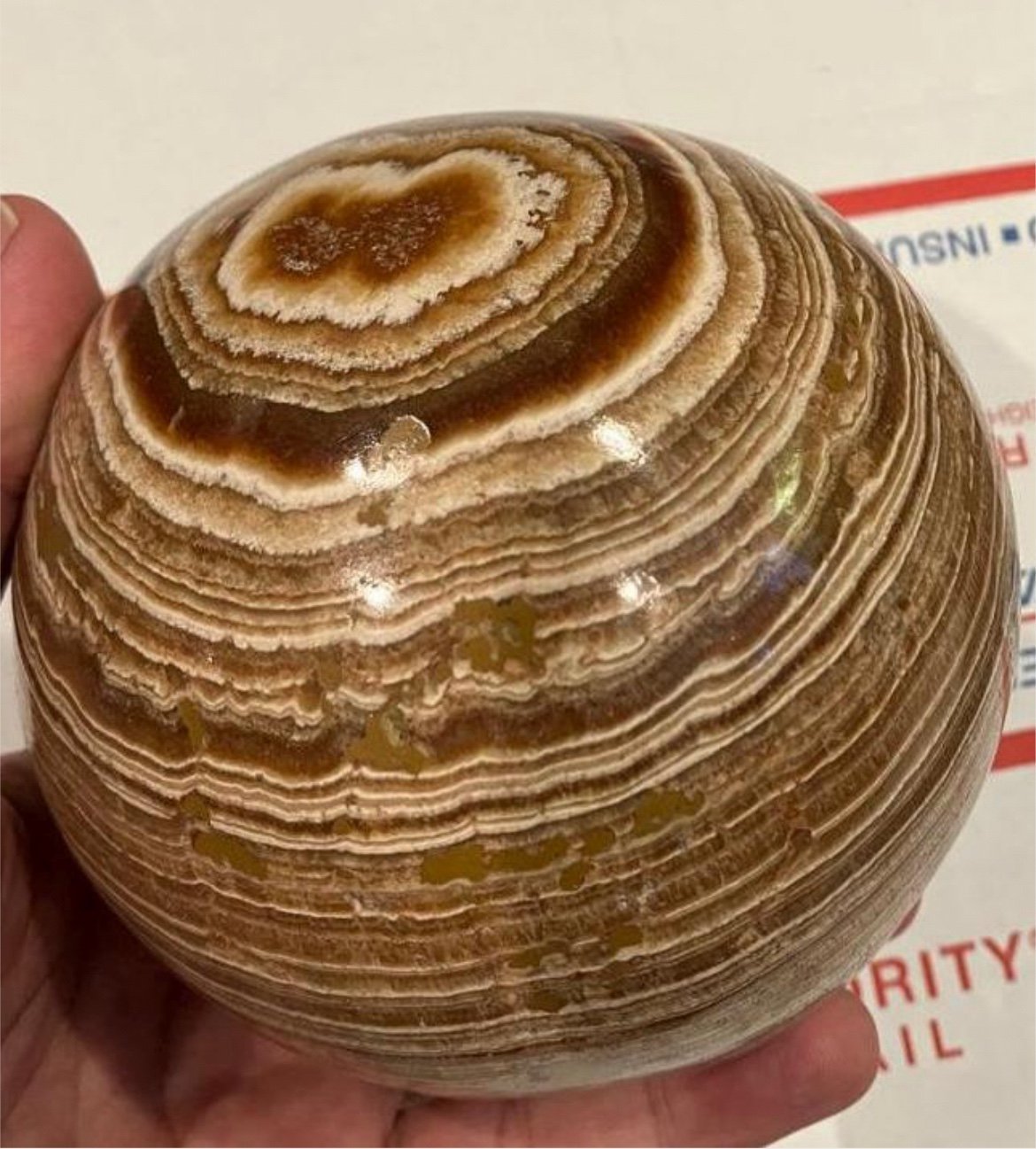 XL Banded Aragonite Sphere