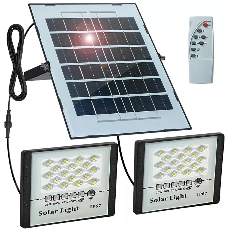 300W LED Solar Flood Lights Outdoor Street Light Dusk to Dawn Flood Wall Lamp
