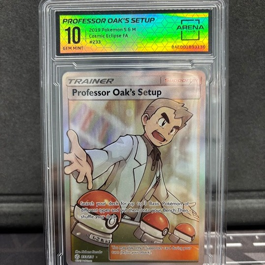 2019 Pokémon Professor Oak's Setup #233 FA Arena Club GEM MINT 10 (~PSA 10)
