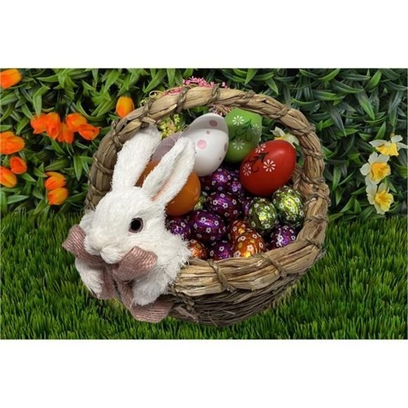 Easter Bunny Basket for Kids, Eggs Hunt Basket, for Boy and Girl