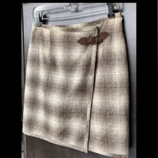 Wool wrap mini skirt