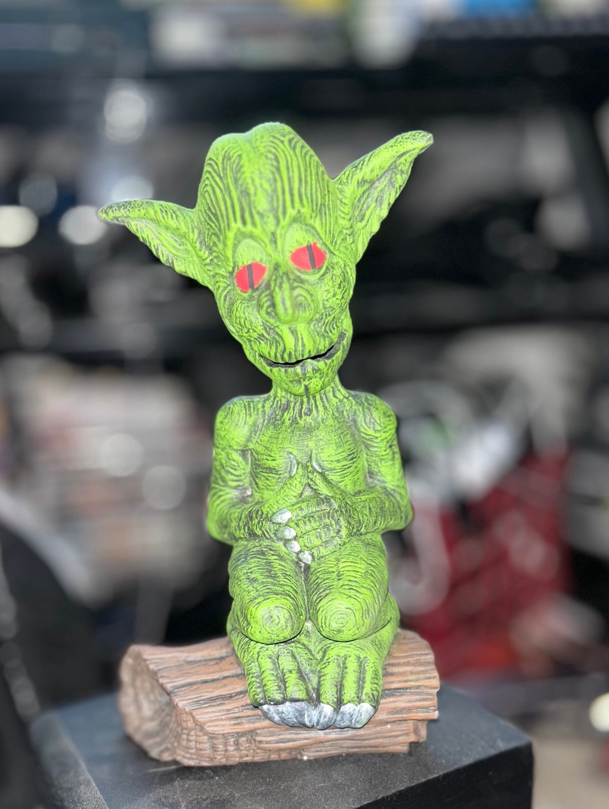 Clay Art Nude Goblin Figurine and Incense Holder