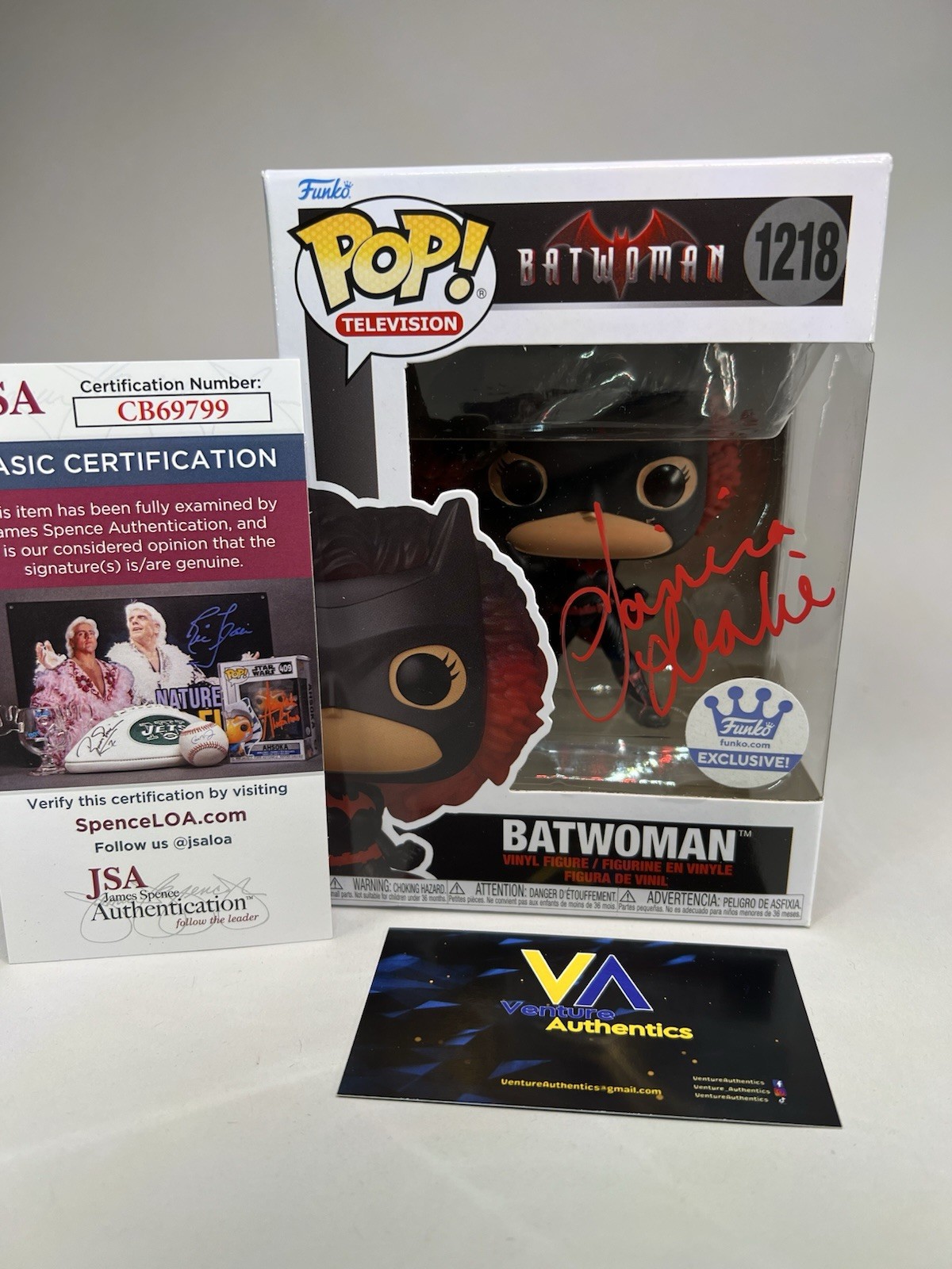 Javicia Leslie Signed Batwoman #1218 Funko Pop w/ JSA COA