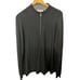 Pronto-Uomo Black Pullover Quarter Zip Black Silk Sweater Mens XXL