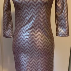 Vintage 1960s Metallic Form Fitting Dres