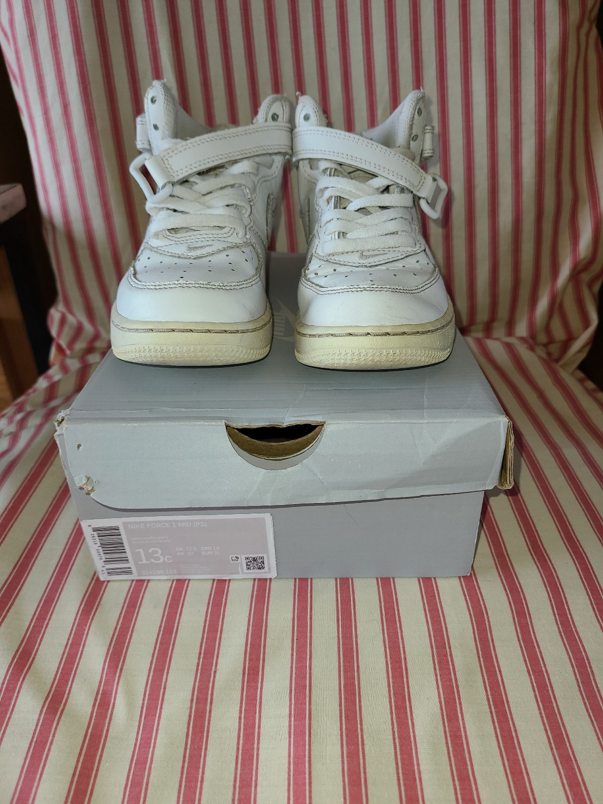 Nike Air Force 1 mid size 13c white