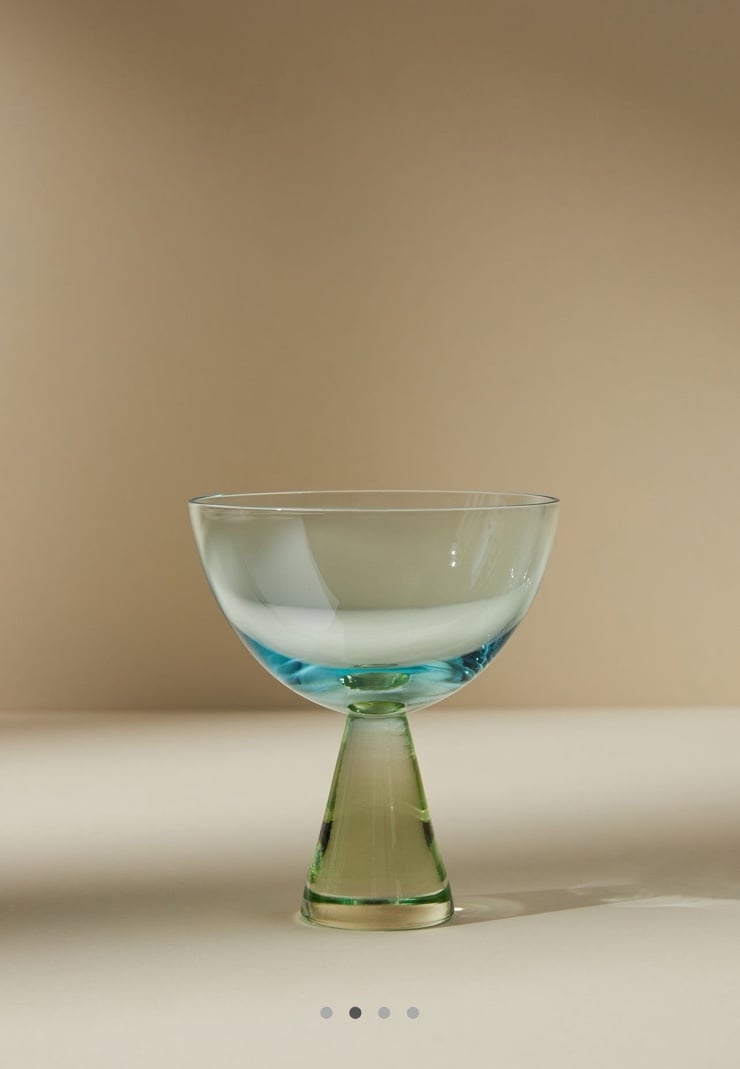 Anthropologie Ramona Coupe Glasses, Set of 4