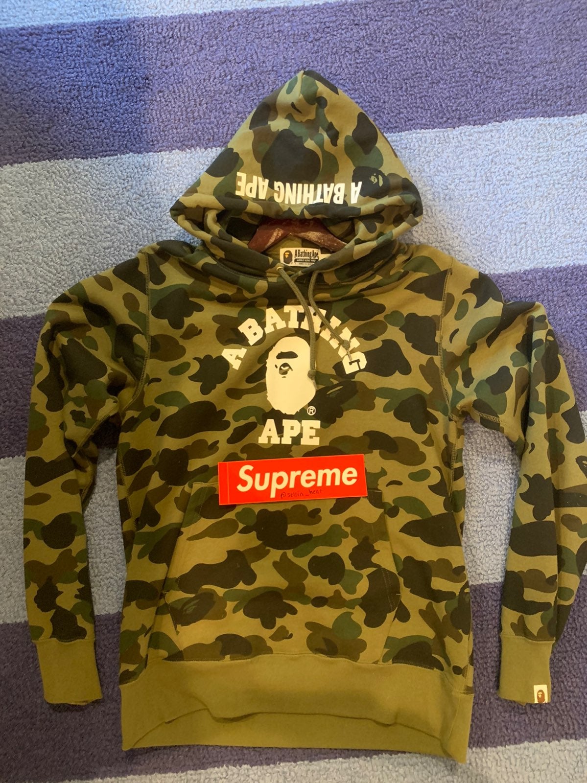 Bape 1st Camo College Logo Hoodie