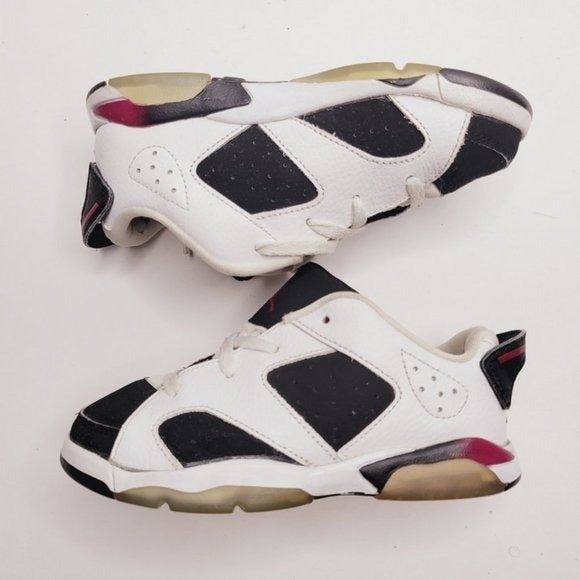 Nike Jordan 6 Retro Low GT Black White 768885-107 Toddler Boys Size 10C