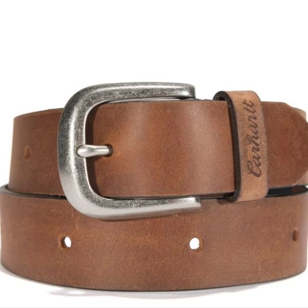 Carhartt Tanned Leather Continuous Belt w/Nickel Roller Finish- Tan