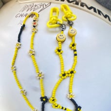 Mask chain - Black and yellow smile - custom