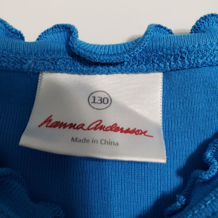 Hanna Andersson 130 Tiered Ruffled on sale Dress Cotton Blue Ombre Girls 8