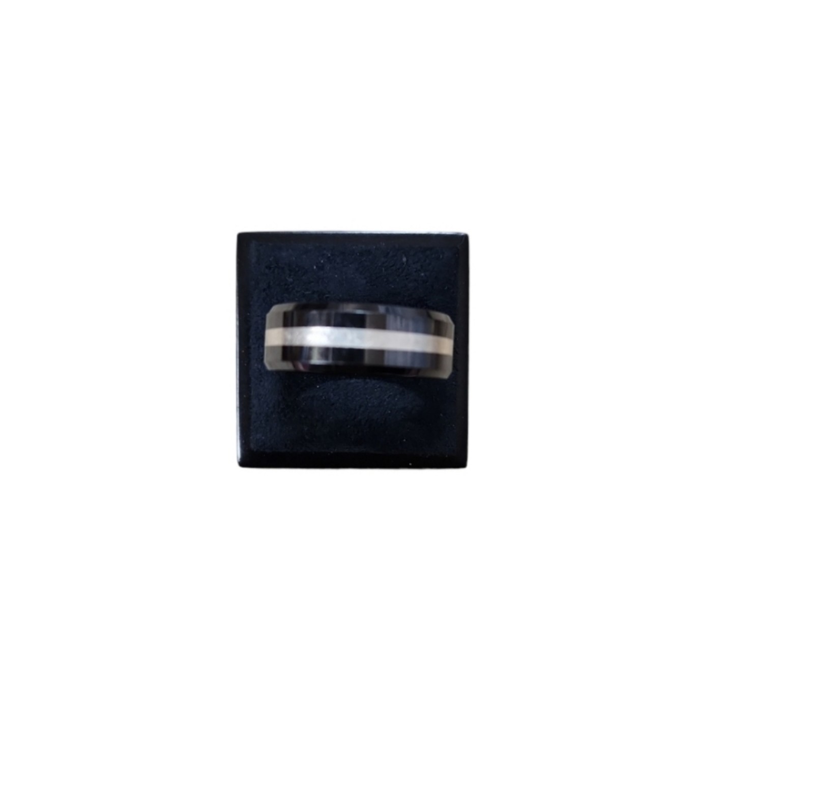 Size 10 925 Center Black Toned Tungsten Band