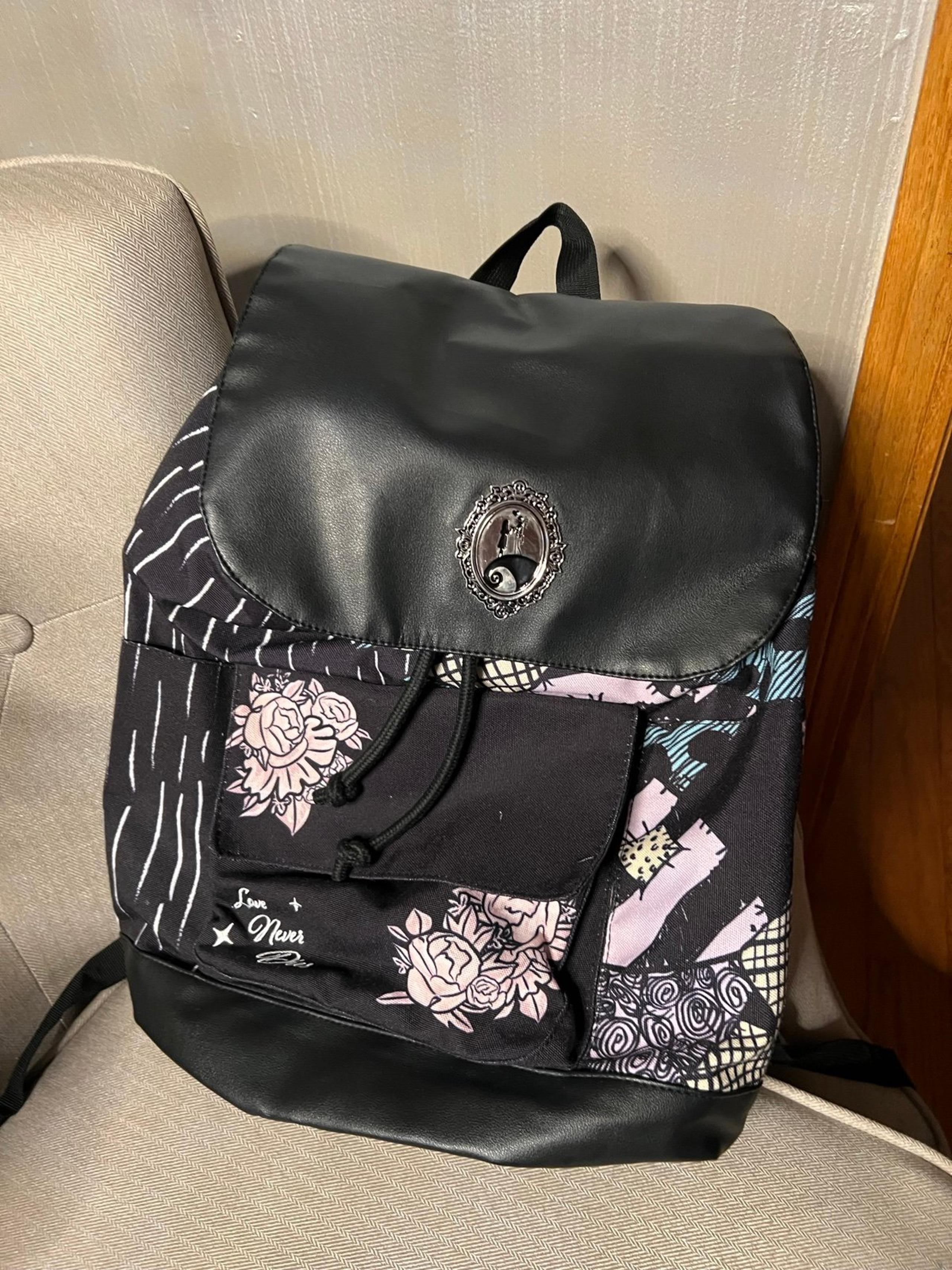 Nightmare before christmas jack and sally duo slouch backpack