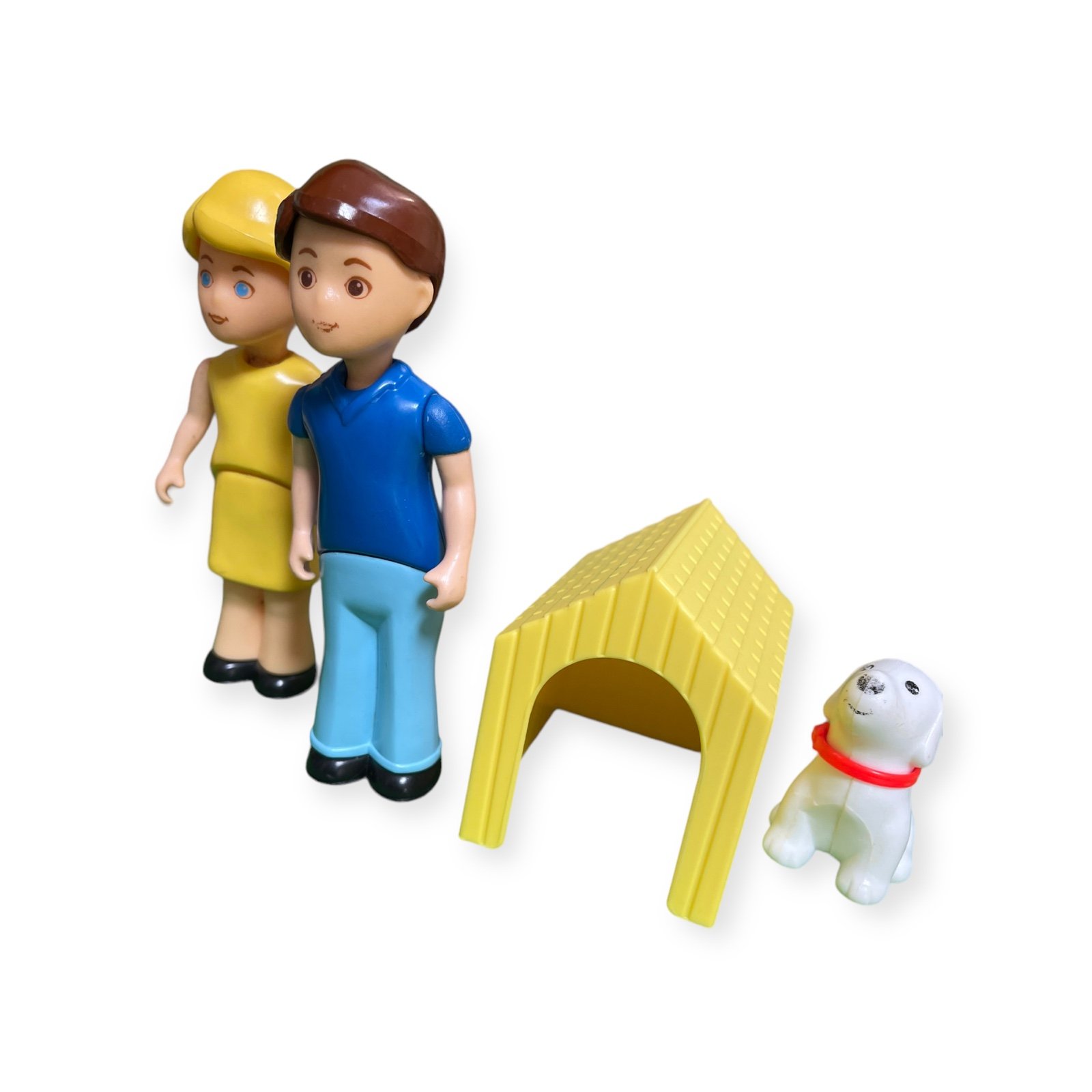 Mom dad dog & doghouse little tikes set people parents vtg 1990
