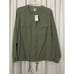 J Jill Women’s Light Jacket Plus 1X Olive Green Full Zip Snap Button Pockets New