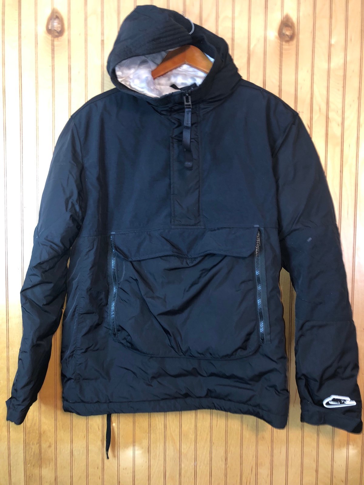 Nike Sportswear Black Repel Anorak Hooded Pullover Jacket Sz. Large