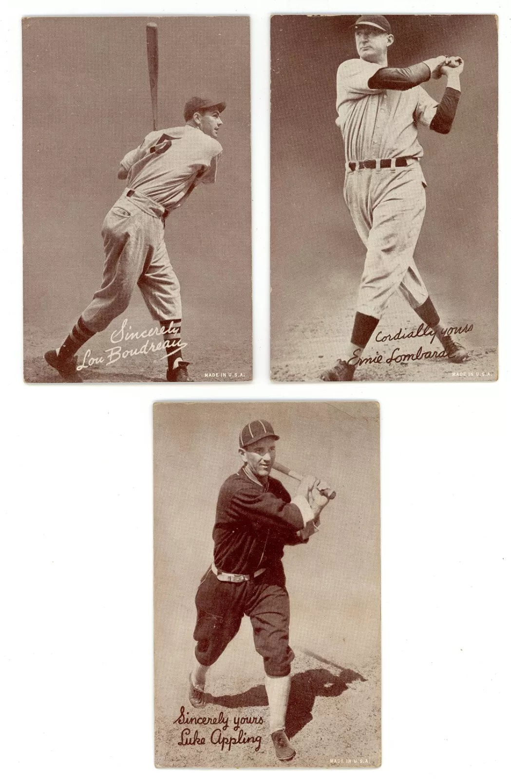 1939-46 Exhibit Baseball LOT OF 29 CARDS w/HOFers *All With Back Damage*