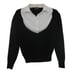 vintage black collar tuxedo sweater size small 4 6