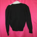 vintage black collar tuxedo sweater size small 4 6