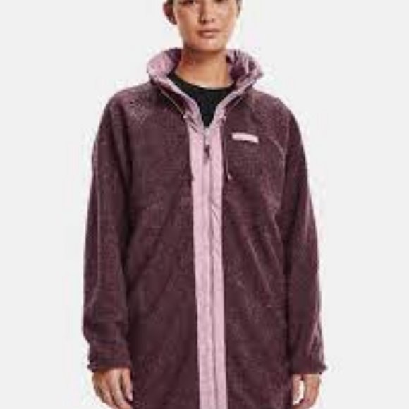 Under Armour Jacket Women's Small Impasse Parka Reversible 1366049 Pink/Purple