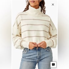 Paulie Stripe Turtleneck Sweater by Free People