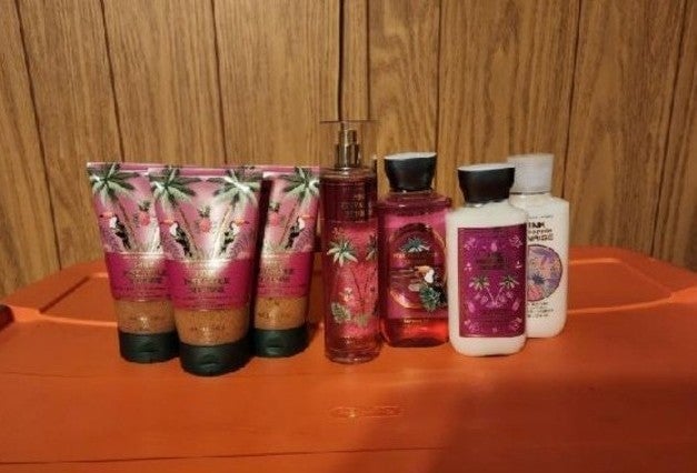 Bath and Body Works PINK PINEAPPLE SUNRISE 7 PIECE BUNDLE