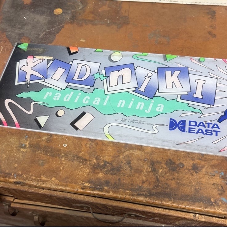 Kidniki Radical Ninja Data East Arcade Video Game Marquee Sign Original
