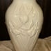 Lenox Masterpiece Large Ivory Porcelain Vase 15 Gold Trim with Iris Flowers.