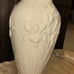 Lenox Masterpiece Large Ivory Porcelain Vase 15 Gold Trim with Iris Flowers.