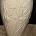 Lenox Masterpiece Large Ivory Porcelain Vase 15 Gold Trim with Iris Flowers.