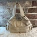 Michael Kors Beige Pebbled Leather Shoulder Bag with Gold-Tone Hardware