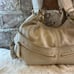 Michael Kors Beige Pebbled Leather Shoulder Bag with Gold-Tone Hardware