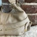 Michael Kors Beige Pebbled Leather Shoulder Bag with Gold-Tone Hardware